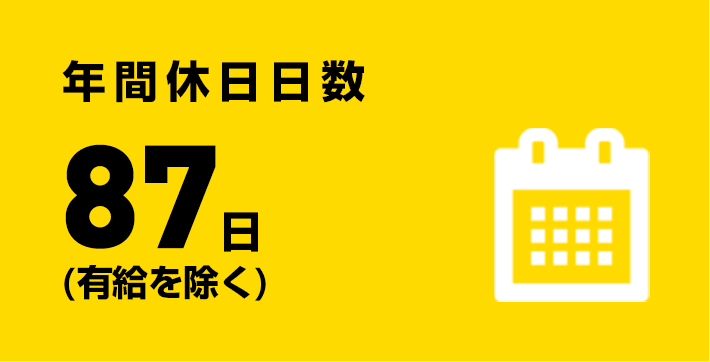 年間休日日数 87日